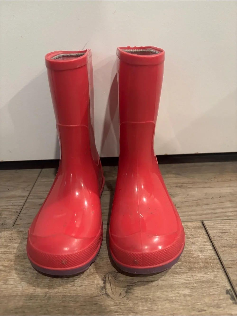Kids Pink Waterproof Rain Boots Size 7-8